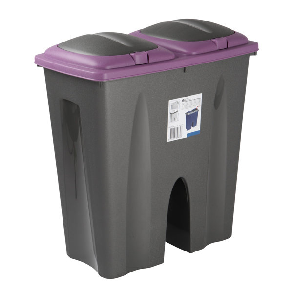 Symple Stuff Plastic 50 Litre Touch Top Rubbish Bin & Reviews Wayfair